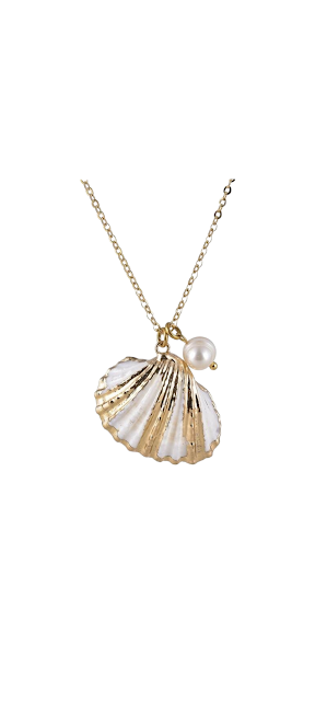 Seashell Necklace With a Pearl