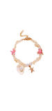 Bohemian Ethnic Style Gravel Starfish Shell Imitation Pearl Beaded Bracelet
