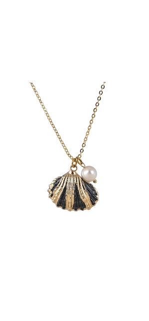 Seashell Necklace With a Pearl