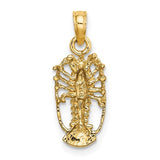 10K Florida Lobster with Out Claws Charm