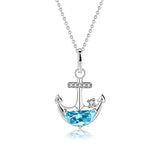 Blue Ocean Anchor Pendant
