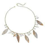 Ocean Beach White Shell Pole and Starfish Necklace