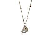 Spiral Shell Necklace with Beads Chain