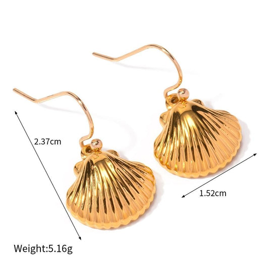 Textured Shell Domes Earrings
