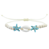 Handmade Starfish Beaded Bracelet With Natural Shell