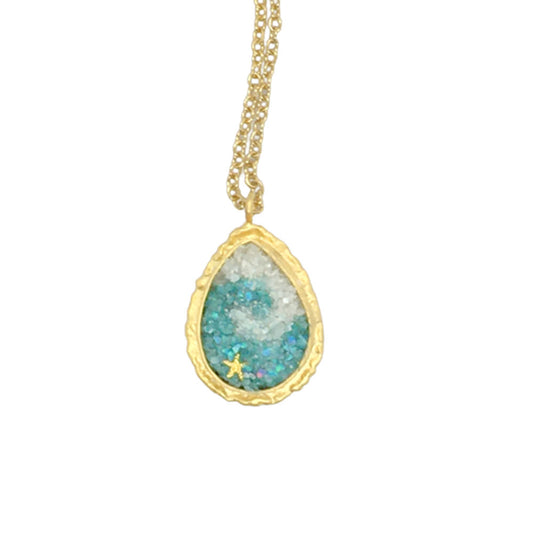 Glimmering Wave Pendant