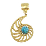 Glimmering Nautilus Pendant