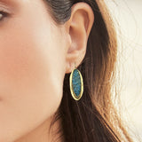 Glimmering Small Oval Earrings