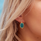Glimmering Large Oval Earrings