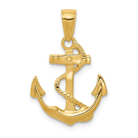 14K SUNNY DAYS ANCHOR PENDANT
