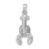 14K WHITE GOLD MOVEABLE LOBSTER PENDANT / 2-D (4 OF 4)