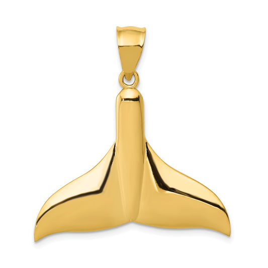 14K LARGE WHALE TAIL PENDANT
