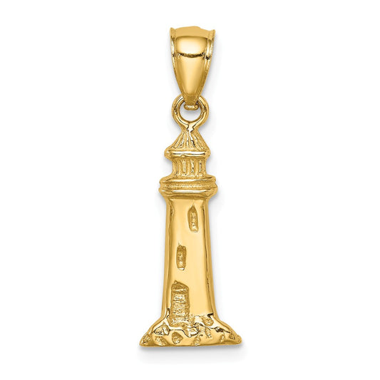 14K SHINING LIGHTHOUSE PENDANT
