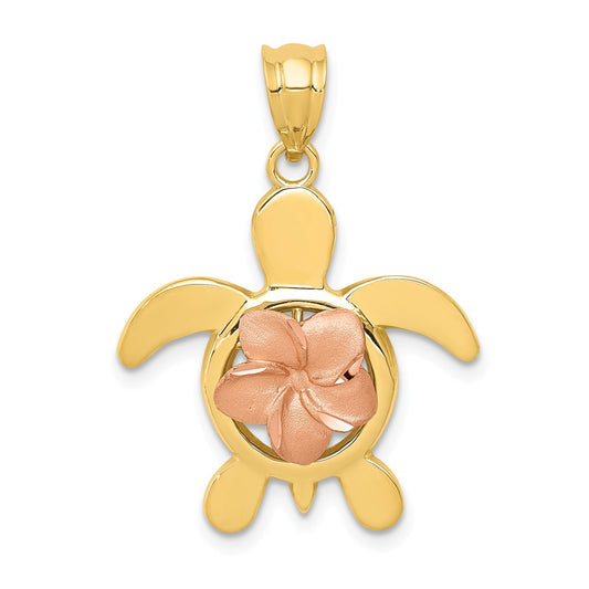 14K TWO-TONE LAND AND SEA PENDANT