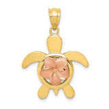14K TWO-TONE LAND AND SEA PENDANT