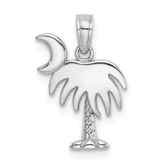 14K WHITE GOLD SOUTH CAROLINA PRIDE PENDANT