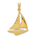 14K 2-D SAILBOAT PENDANT