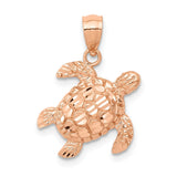 CAPTIVATING 14K ROSE GOLD TURTLE PENDANT