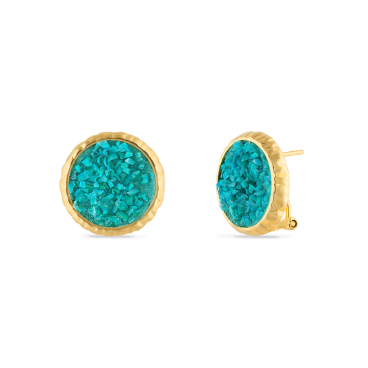 STERLING GOLD GLIMMERING OCEAN DREAMS EARRINGS