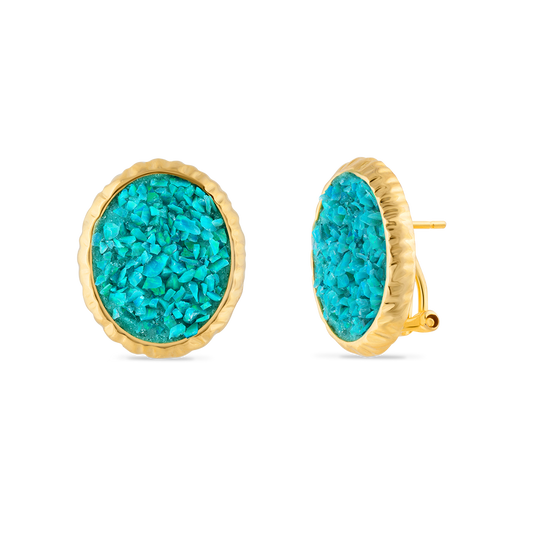 STERLING GOLD GLIMMERING OCEAN DREAMS EARRINGS