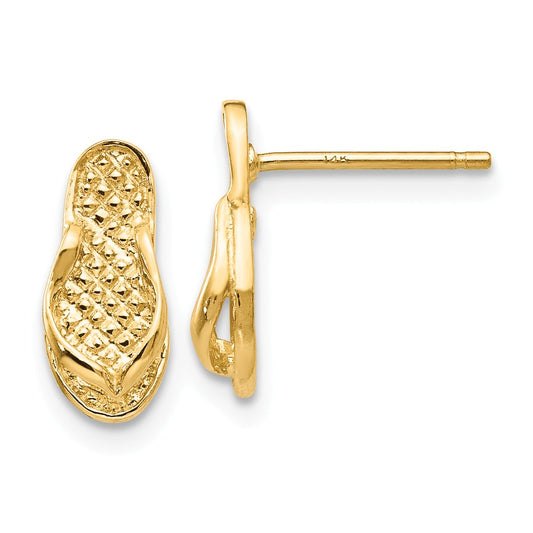 14K FLIP FLOP EARRINGS