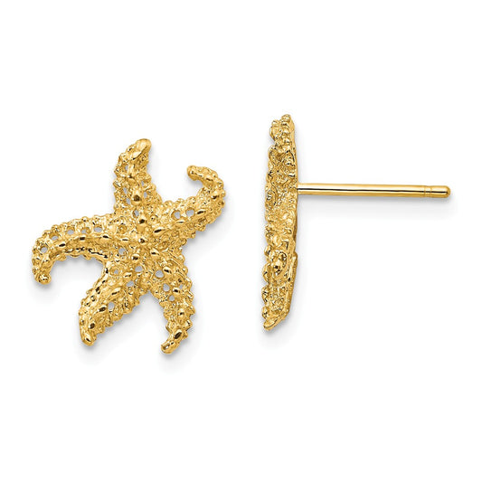 14K STARFISH POST EARRINGS