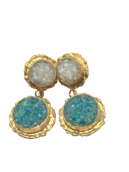 Glimmering Double Drop Earrings