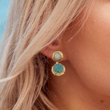 Glimmering Double Drop Earrings