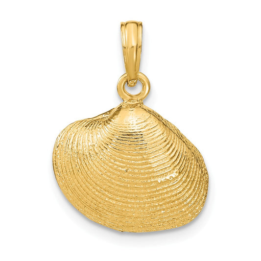 14K MEDIUM CLAM SHELL PENDANT