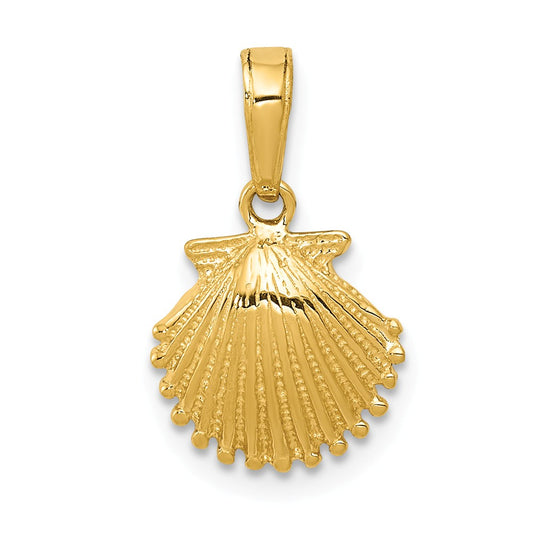 14K SCALLOP SHELL PENDANT