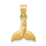 14K WHALE TAIL PENDANT