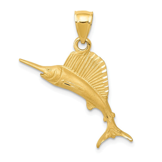 14K SAIL FISH PENDANT