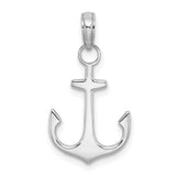 Pendentif ancre en or blanc 14 carats Seven Seas