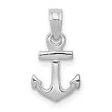 14K WHITE GOLD MINI ANCHOR PENDANT