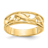 14K MAKE A SPLASH DOLPHIN BAND RING