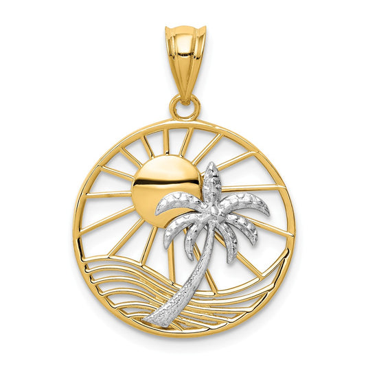 SUN & PALM TREE PENDANT