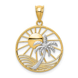 SUN & PALM TREE PENDANT