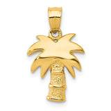 14K TROPICAL PALM TREE PENDANT