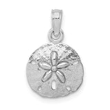 14K WHITE GOLD WHITE SAND DOLLAR PENDANT / HP (6 OF 6)