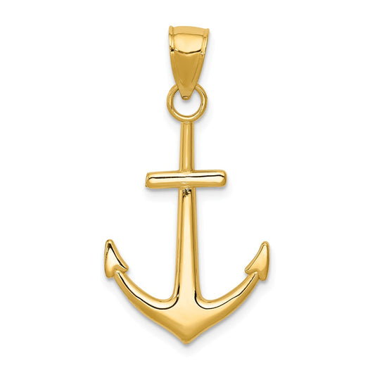 14K YELLOW GOLD AHOY PENDANT