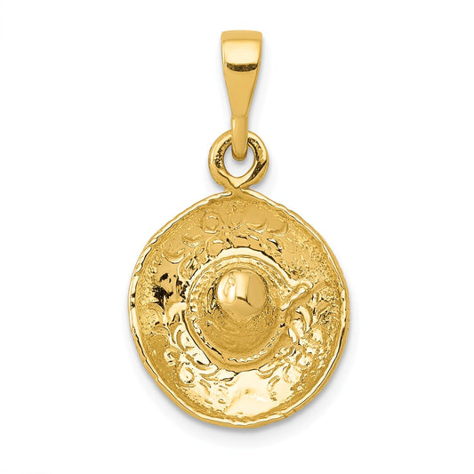 14K SOMBRERO PENDANT