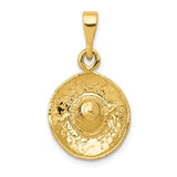 14K SOMBRERO PENDANT