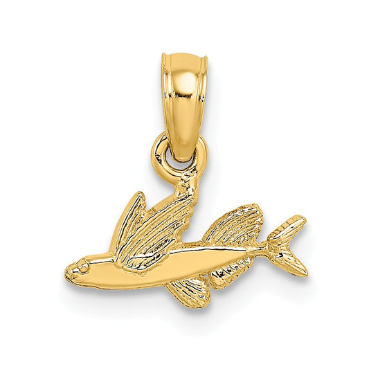 14K MINI FLYING FISH PENDANT