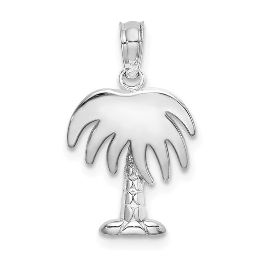 14K WHITE GOLD CHARLESTON PALM TREE CHARM