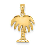 14K CHARLESTON PALM TREE PENDANT