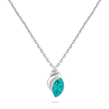 STERLING SILVER GLIMMERING OCEAN DREAMS CONCH PENDANT