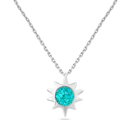 STERLING SILVER GLIMMERING OCEAN DREAMS  STAR  PENDANT