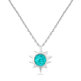 STERLING SILVER GLIMMERING OCEAN DREAMS STAR PENDANT