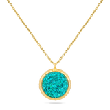 STERLING GOLD GLIMMERING OCEAN DREAMS PENDANT