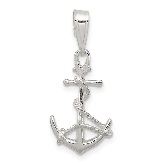 STERLING SILVER SEAS THE DAY ANCHOR PENDANT / SKU# QC6909